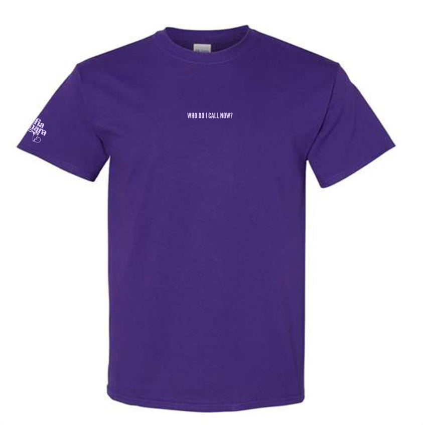 WHO DO I CALL NOW T (purple)